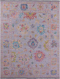 Grey Turkish Oushak Hand Knotted Wool Rug - 9' 0" X 11' 11" - Golden Nile