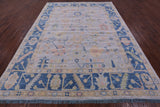 Grey Turkish Oushak Hand Knotted Wool Rug - 8' 11" X 11' 10" - Golden Nile