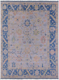 Grey Turkish Oushak Hand Knotted Wool Rug - 8' 11" X 11' 10" - Golden Nile