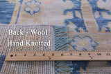 Grey Turkish Oushak Hand Knotted Wool Rug - 8' 11" X 11' 10" - Golden Nile