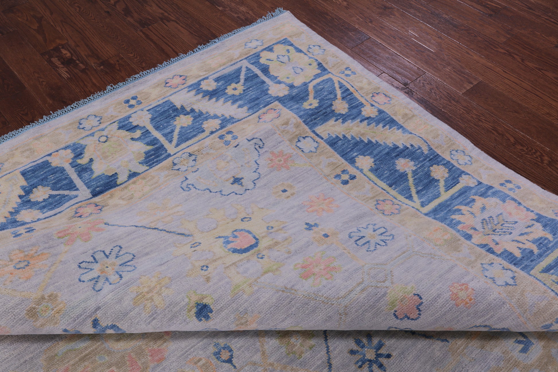 Grey Turkish Oushak Hand Knotted Wool Rug - 8' 11" X 11' 10" - Golden Nile