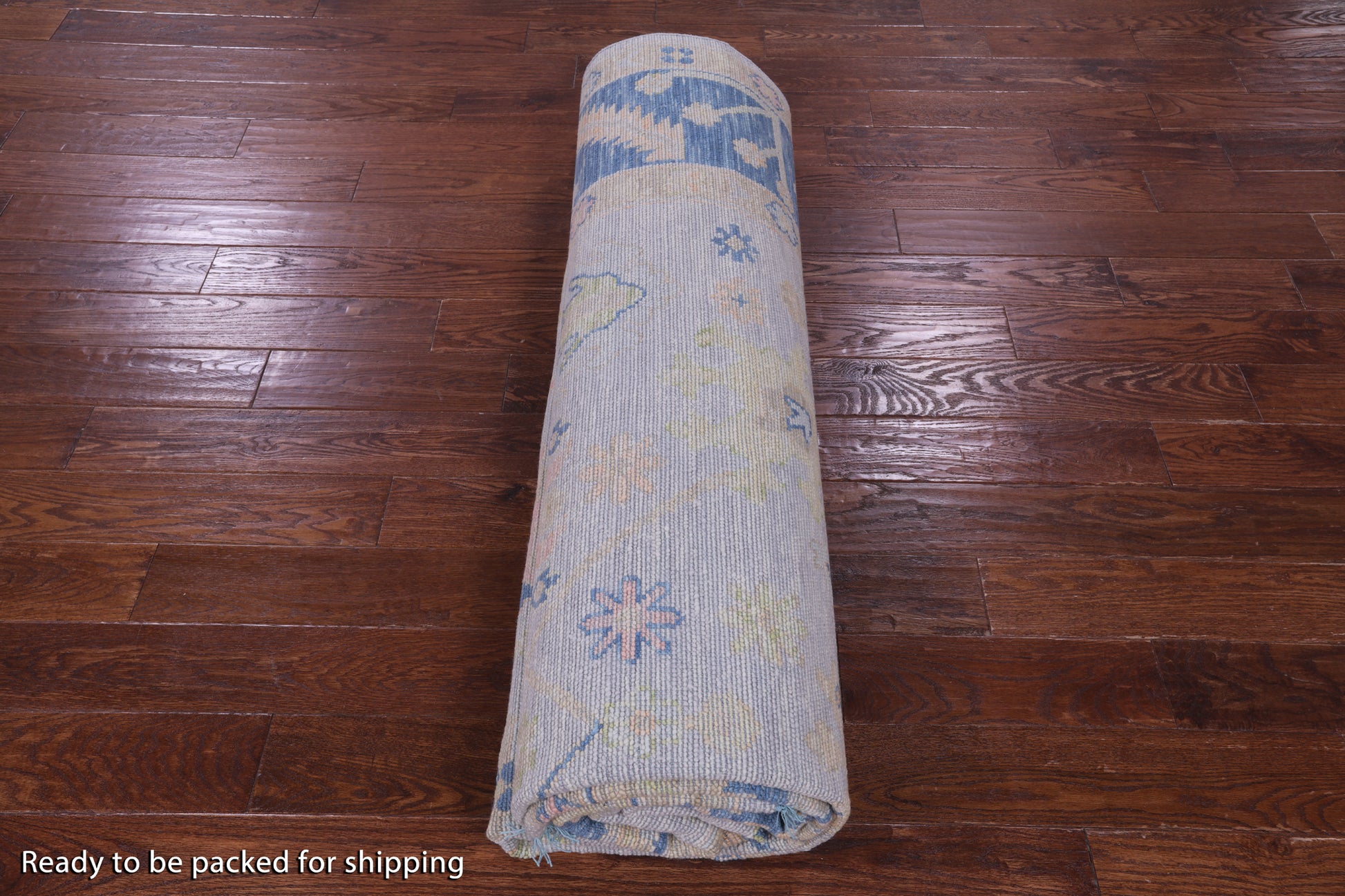 Grey Turkish Oushak Hand Knotted Wool Rug - 8' 11" X 11' 10" - Golden Nile