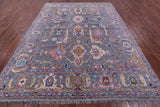 Grey Turkish Oushak Hand Knotted Wool Rug - 9' 2" X 11' 8" - Golden Nile