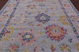 Grey Turkish Oushak Hand Knotted Wool Rug - 9' 2" X 12' 1" - Golden Nile