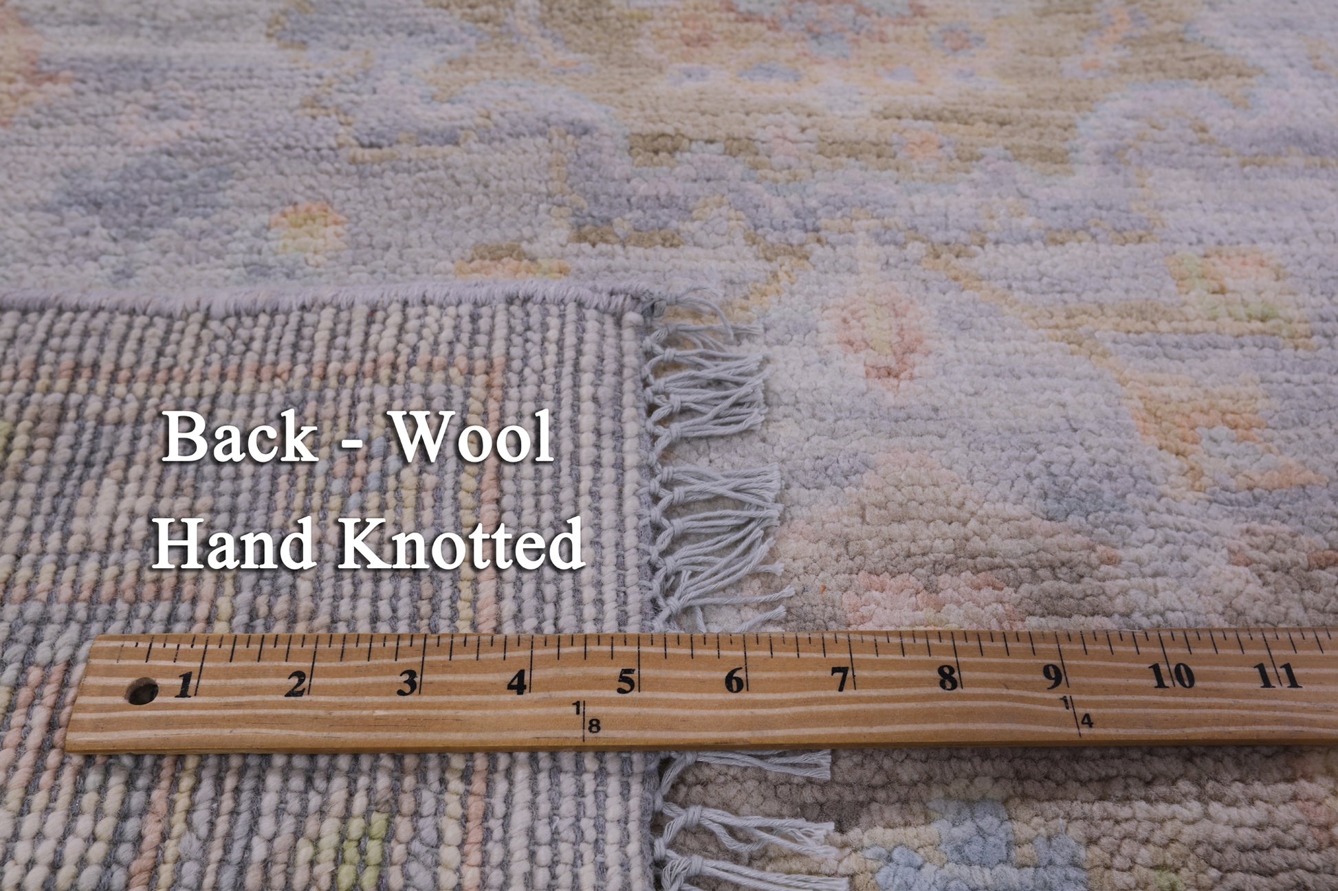 Silver Square Turkish Oushak Hand Knotted Wool Rug - 9' 2" X 9' 3" - Golden Nile