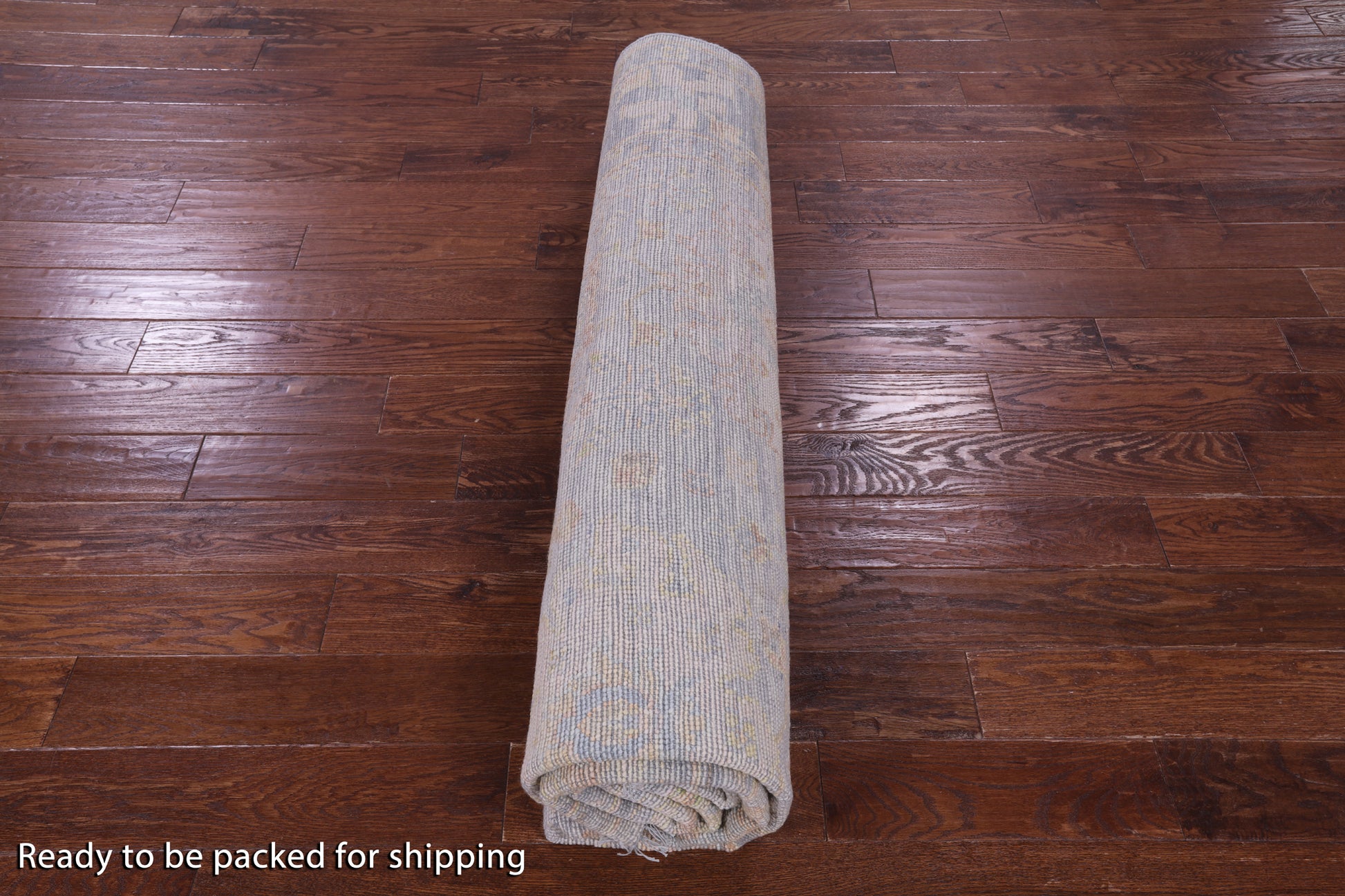 Silver Square Turkish Oushak Hand Knotted Wool Rug - 9' 2" X 9' 3" - Golden Nile