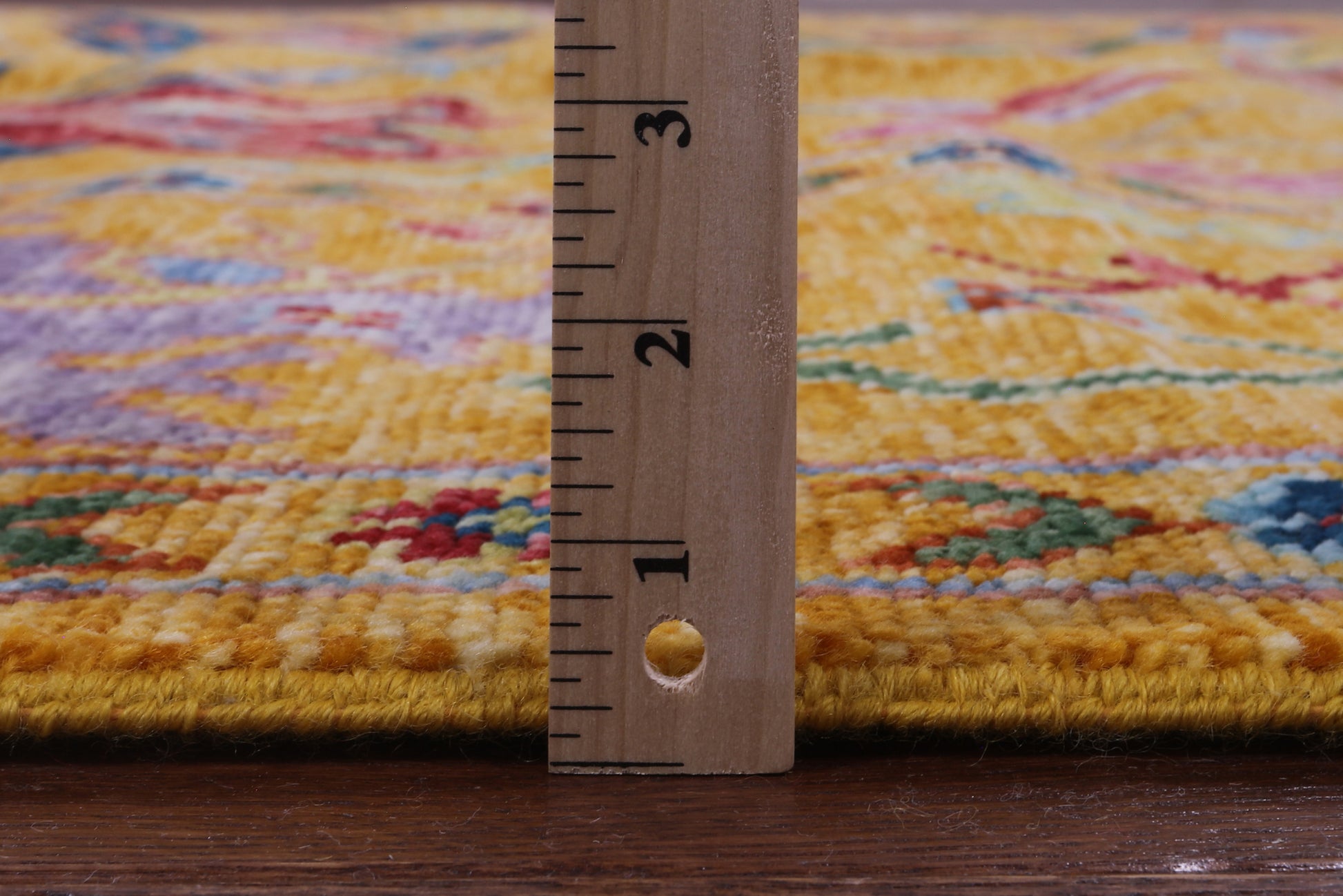 Gold Square Turkish Oushak Hand Knotted Wool Rug - 8' 10" X 9' 1" - Golden Nile