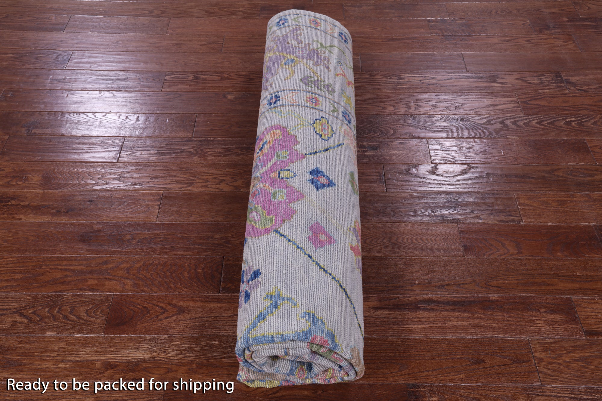 Grey Square Turkish Oushak Hand Knotted Wool Rug - 9' 0" X 9' 0" - Golden Nile