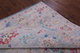 Grey Square Turkish Oushak Hand Knotted Wool Rug - 8' 1" X 8' 2" - Golden Nile