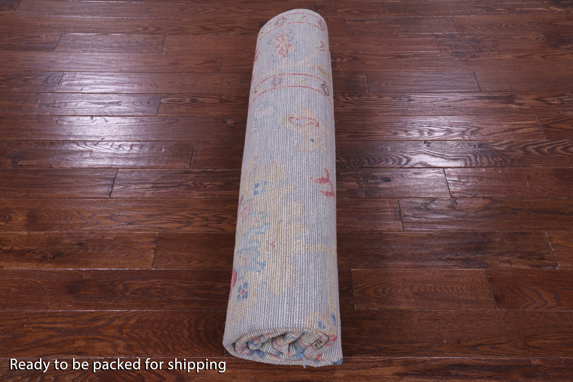 Grey Square Turkish Oushak Hand Knotted Wool Rug - 8' 1" X 8' 2" - Golden Nile