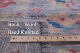 Grey Square Turkish Oushak Hand Knotted Wool Rug - 7' 6" X 8' 2" - Golden Nile