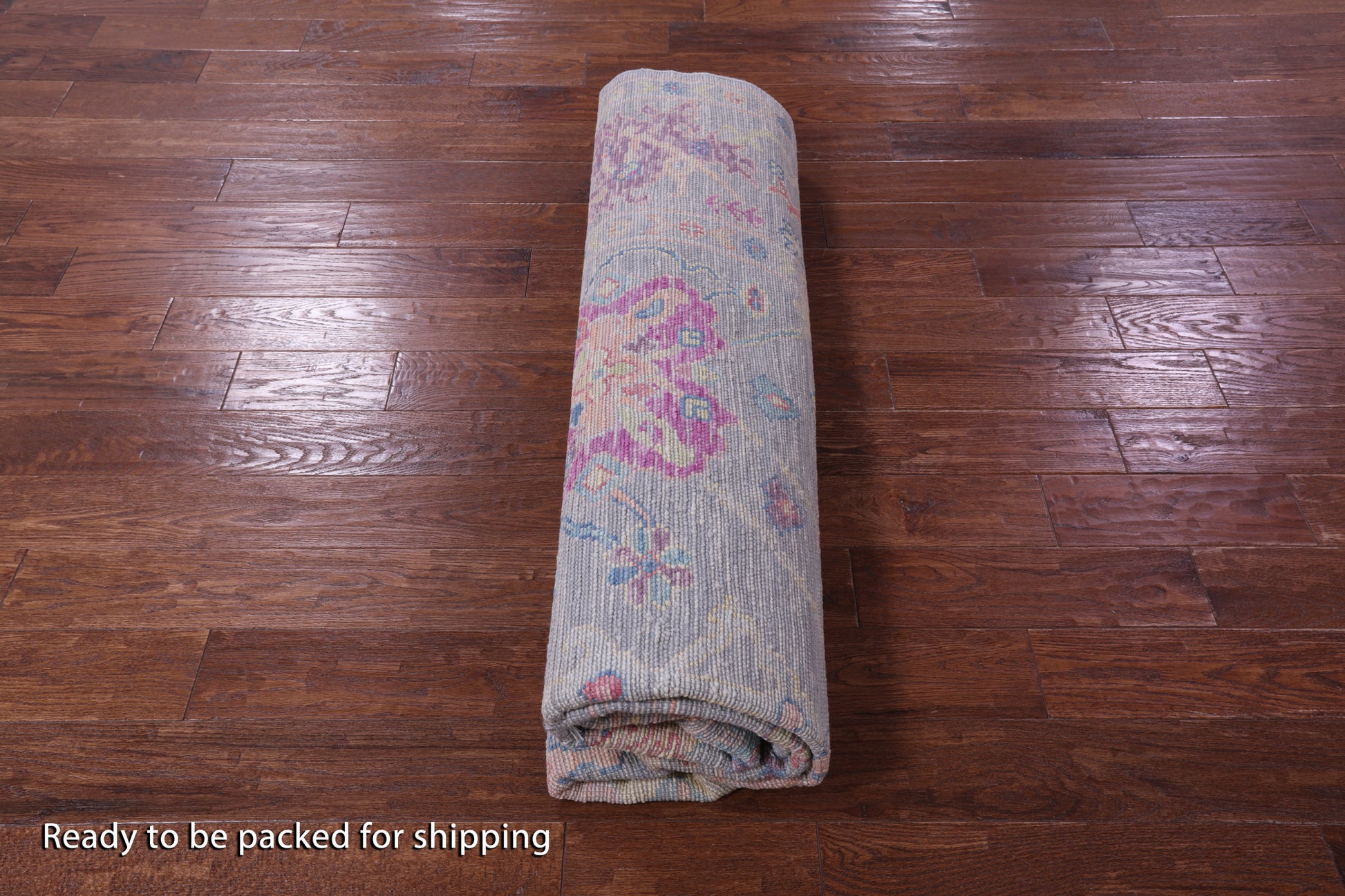 Grey Square Turkish Oushak Hand Knotted Wool Rug - 7' 6" X 8' 2" - Golden Nile