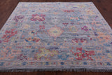Grey Square Turkish Oushak Hand Knotted Wool Rug - 7' 6" X 8' 2" - Golden Nile