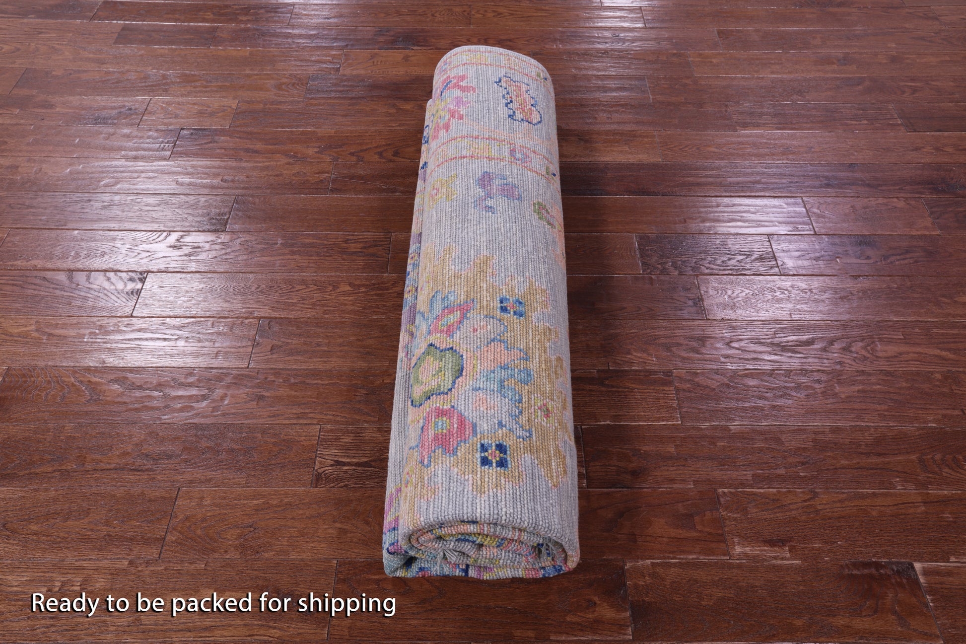 Grey Square Turkish Oushak Hand Knotted Wool Rug - 8' 1" X 8' 2" - Golden Nile