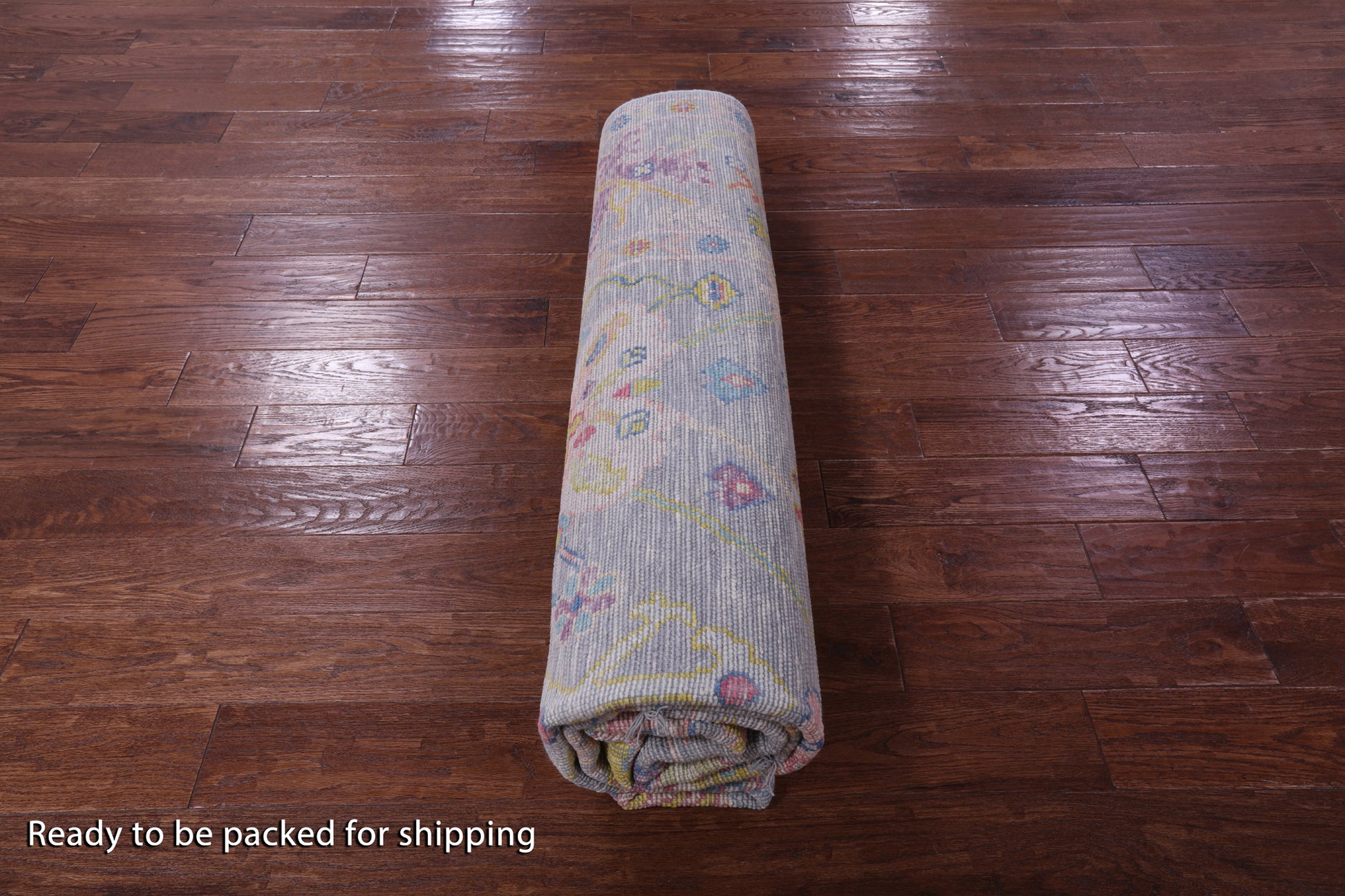 Grey Square Turkish Oushak Hand Knotted Wool Rug - 7' 11" X 8' 1" - Golden Nile