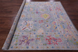 Grey Square Turkish Oushak Hand Knotted Wool Rug - 7' 10" X 8' 0" - Golden Nile