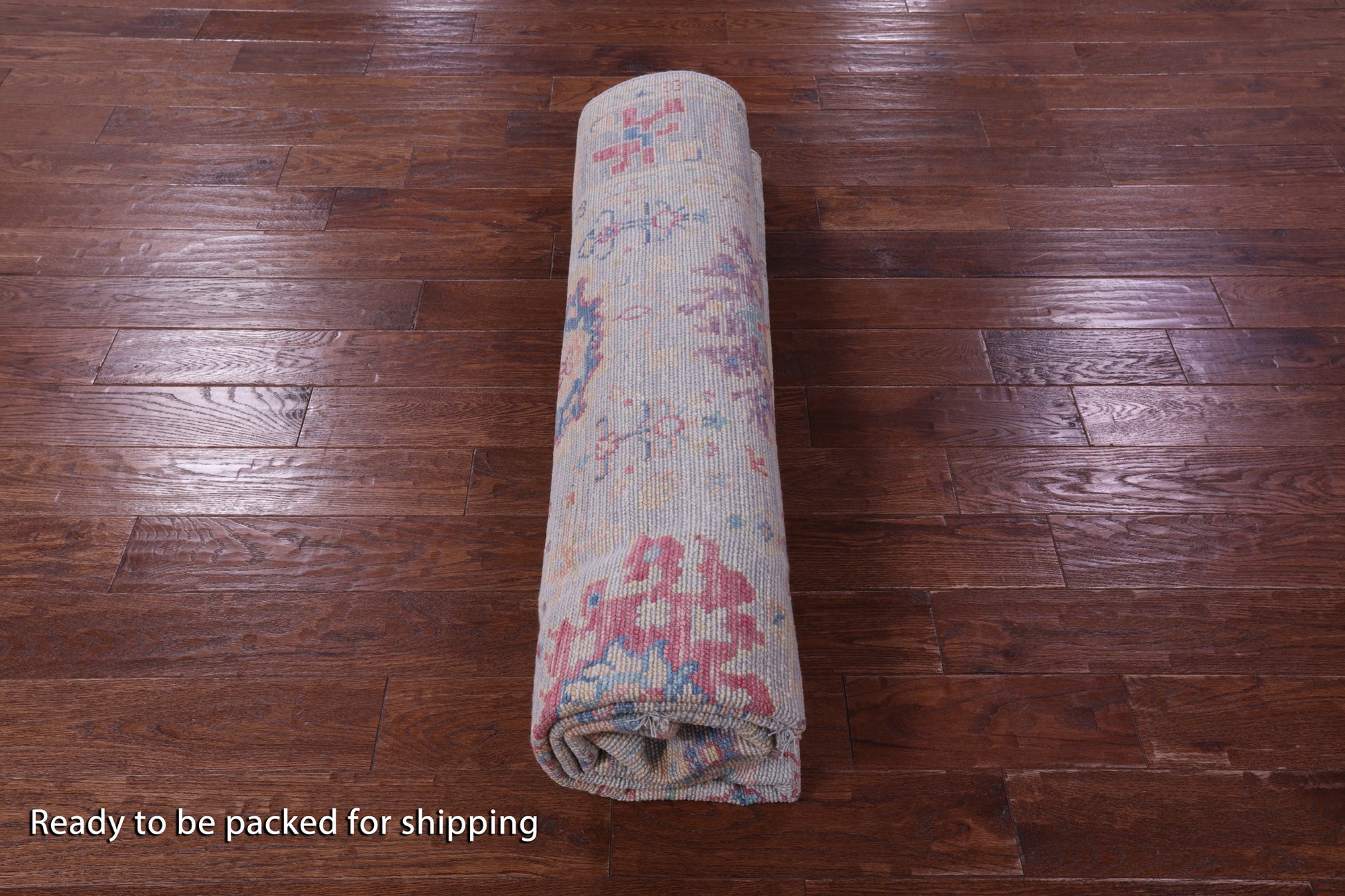 Grey Square Turkish Oushak Hand Knotted Wool Rug - 8' 0" X 8' 1" - Golden Nile