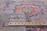 Grey Square Turkish Oushak Hand Knotted Wool Rug - 8' 0" X 8' 1" - Golden Nile