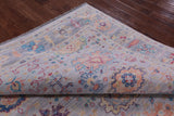 Grey Square Turkish Oushak Hand Knotted Wool Rug - 8' 0" X 8' 1" - Golden Nile