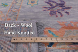 Grey Square Turkish Oushak Hand Knotted Wool Rug - 7' 10" X 8' 2" - Golden Nile