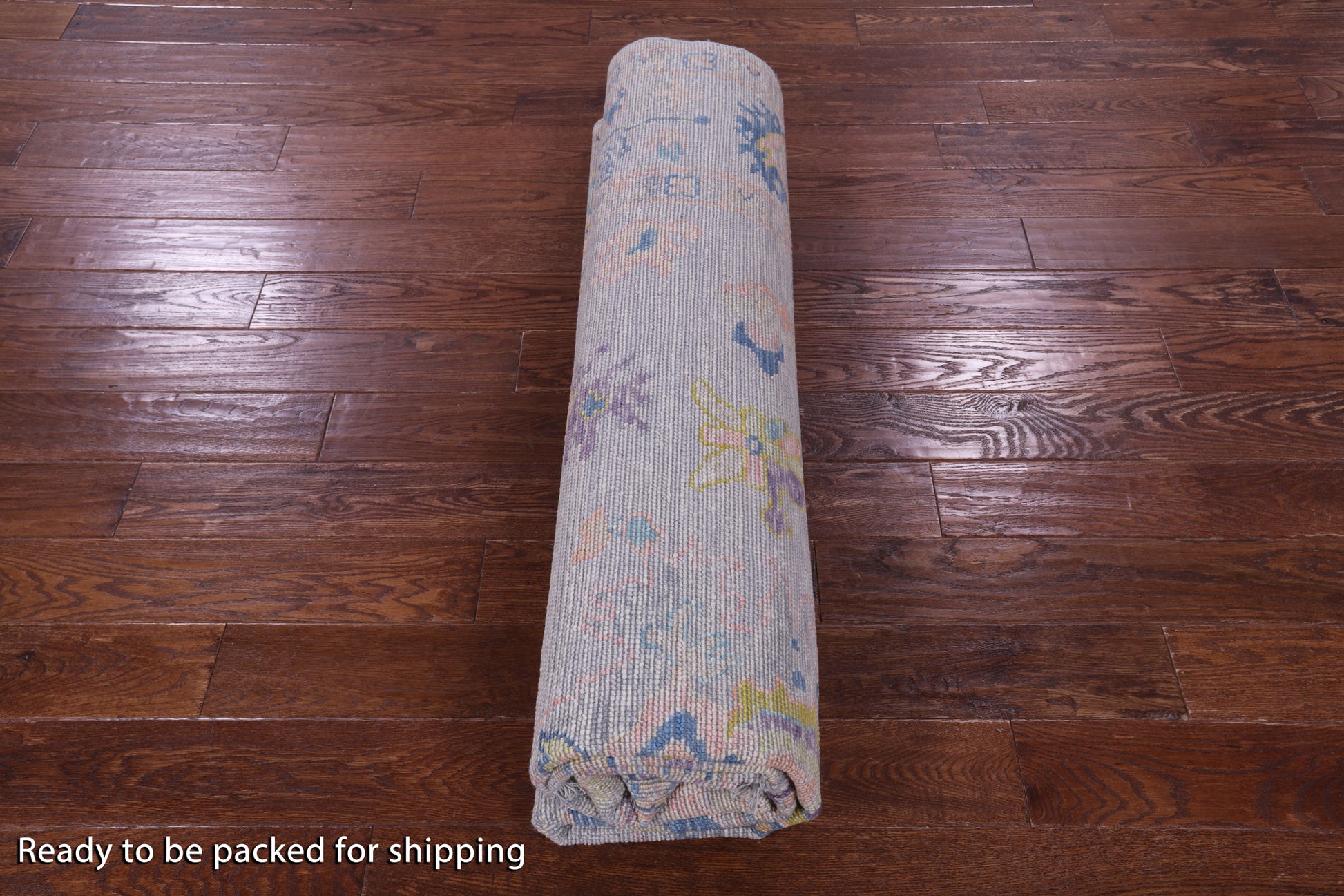 Grey Square Turkish Oushak Hand Knotted Wool Rug - 7' 10" X 8' 2" - Golden Nile