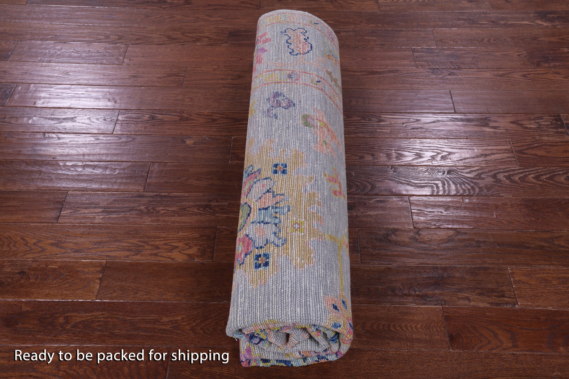 Grey Square Turkish Oushak Hand Knotted Wool Rug - 8' 0" X 8' 2" - Golden Nile