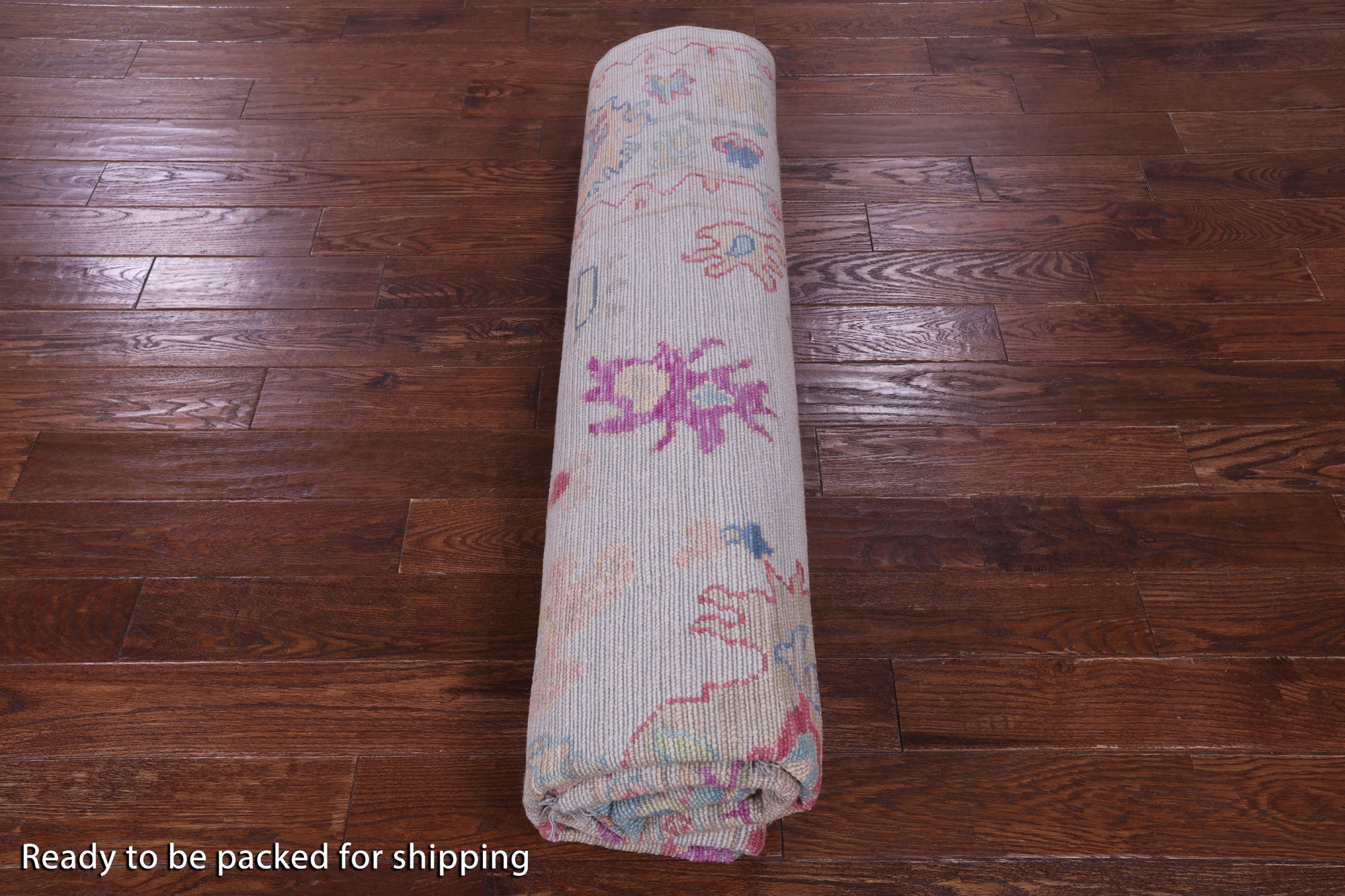 Ivory Square Turkish Oushak Hand Knotted Wool Rug - 8' 11" X 9' 0" - Golden Nile