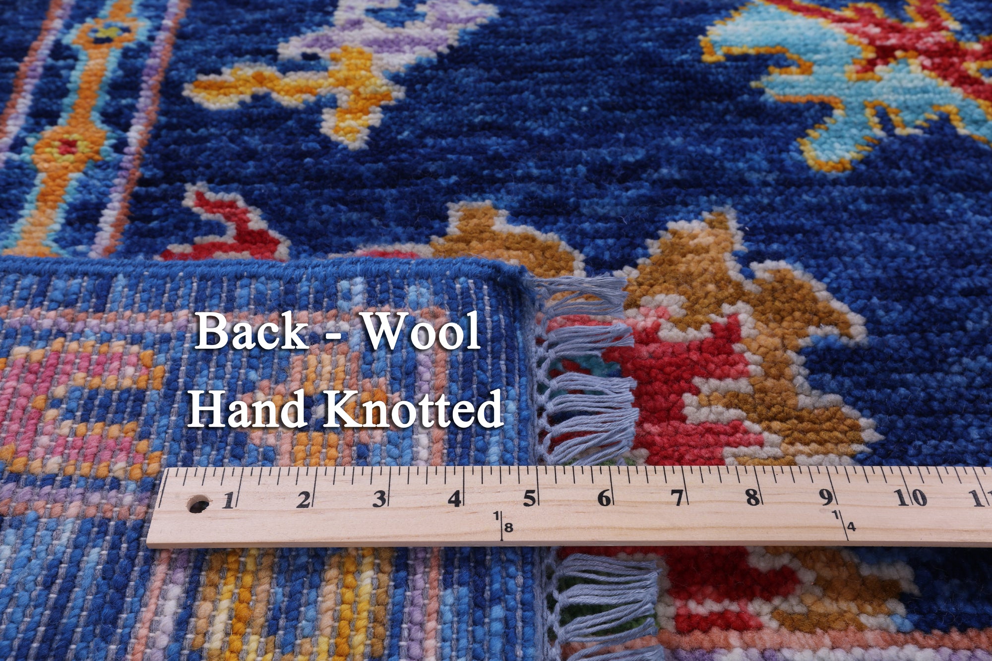 Blue Turkish Oushak Hand Knotted Wool Rug - 8' 3" X 9' 11" - Golden Nile