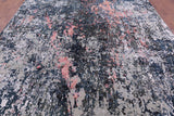 Abstract Contemporary Hand Knotted Wool & Silk Rug - 9' 1" X 12' 1" - Golden Nile