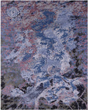 Abstract Contemporary Hand Knotted Wool & Silk Rug - 8' 1" X 10' 1" - Golden Nile