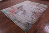 Abstract Contemporary Hand Knotted Wool & Silk Rug - 7' 10" X 10' 0" - Golden Nile