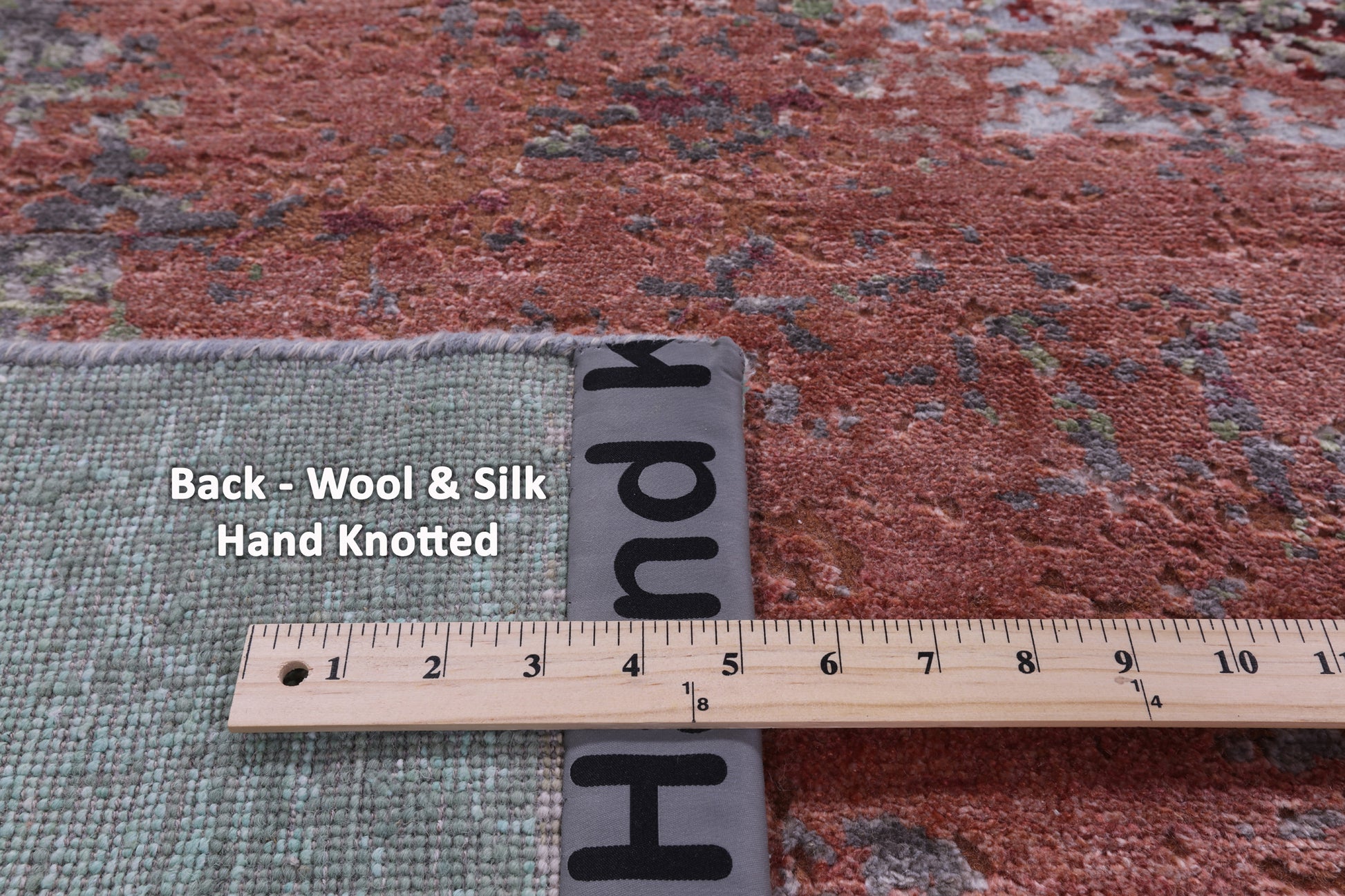 Abstract Contemporary Hand Knotted Wool & Silk Rug - 7' 10" X 10' 0" - Golden Nile