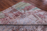 Abstract Contemporary Hand Knotted Wool & Silk Rug - 7' 10" X 10' 0" - Golden Nile