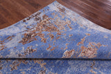 Abstract Contemporary Hand Knotted Wool & Silk Rug - 7' 11" X 10' 0" - Golden Nile