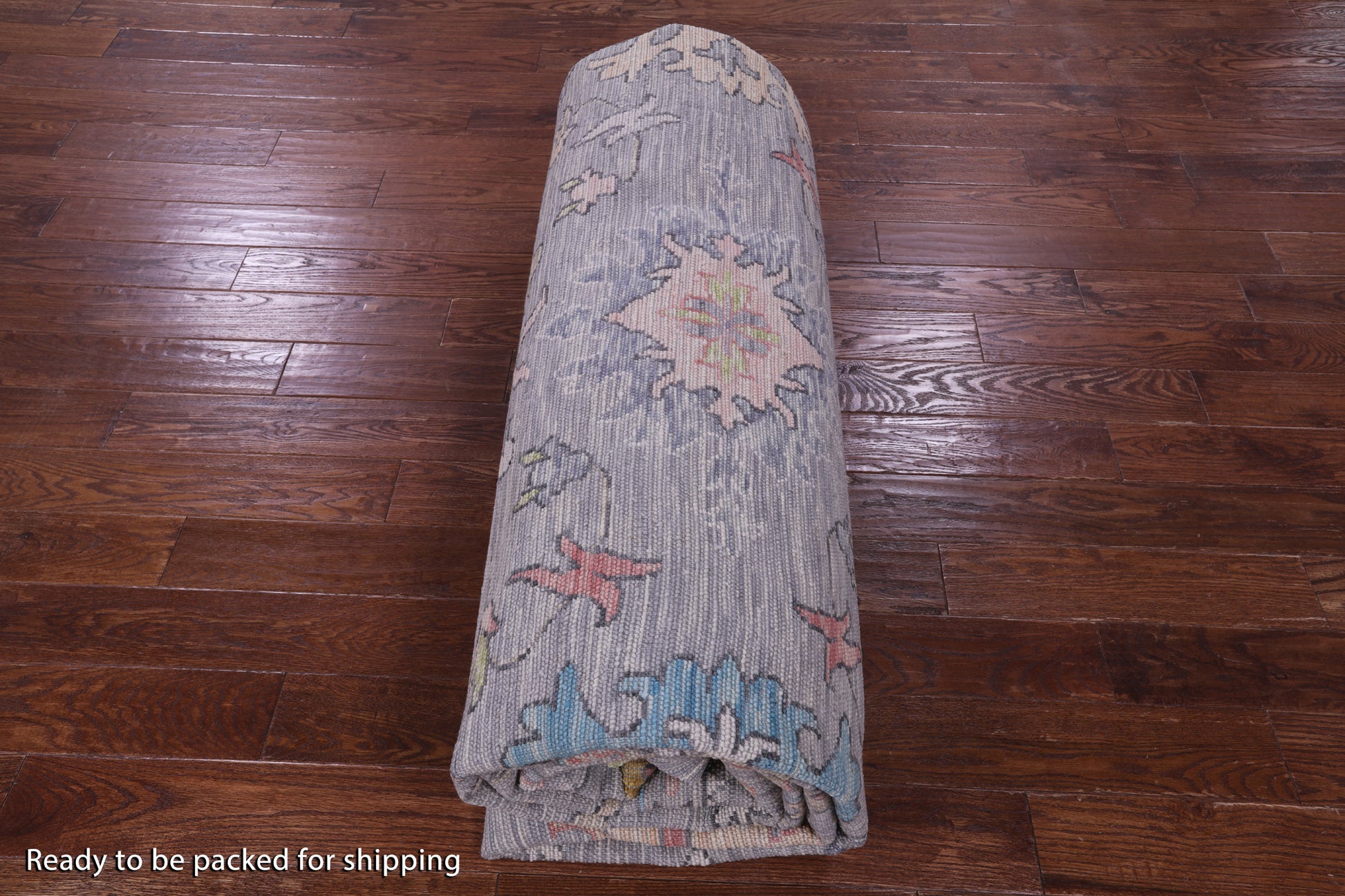 Grey Turkish Oushak Hand Knotted Wool Rug - 12' 2" X 14' 11" - Golden Nile