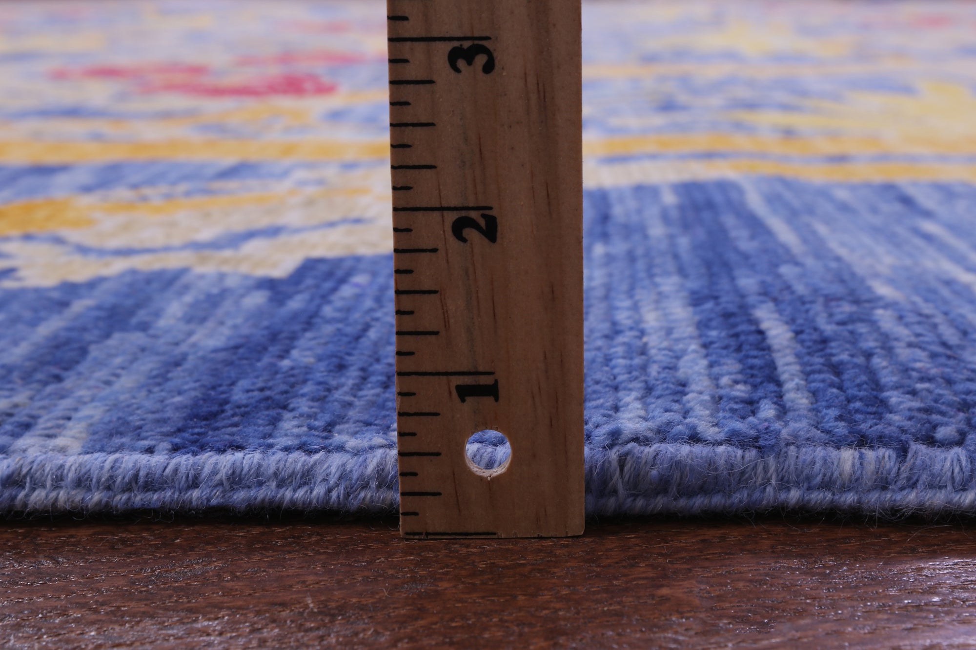 Blue William Morris Hand Knotted Wool Rug - 12' 0" X 15' 0" - Golden Nile