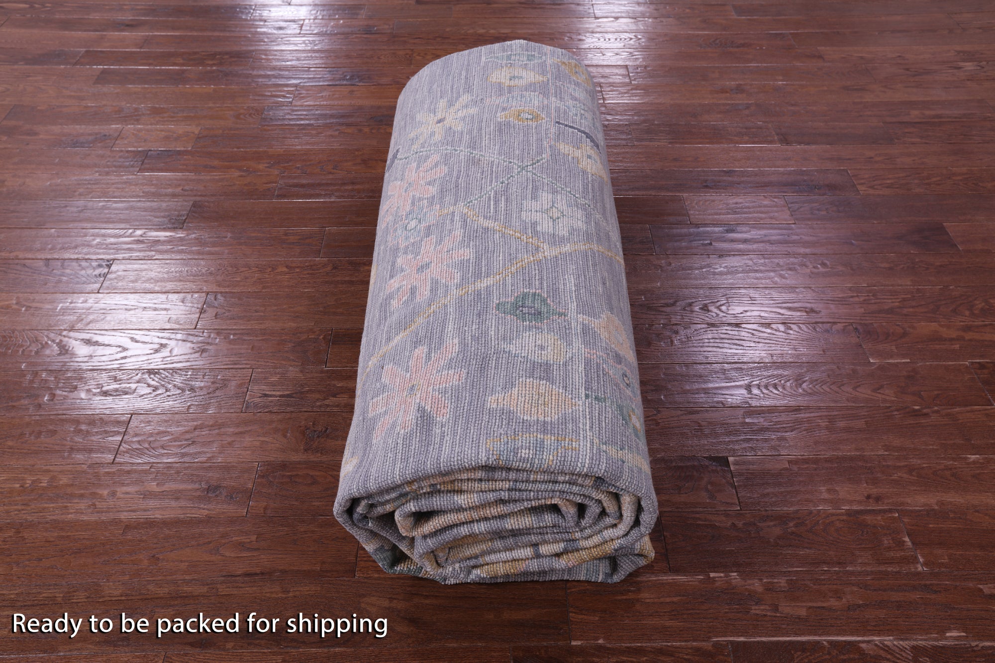 Grey Turkish Oushak Hand Knotted Wool Rug - 12' 2" X 17' 11" - Golden Nile