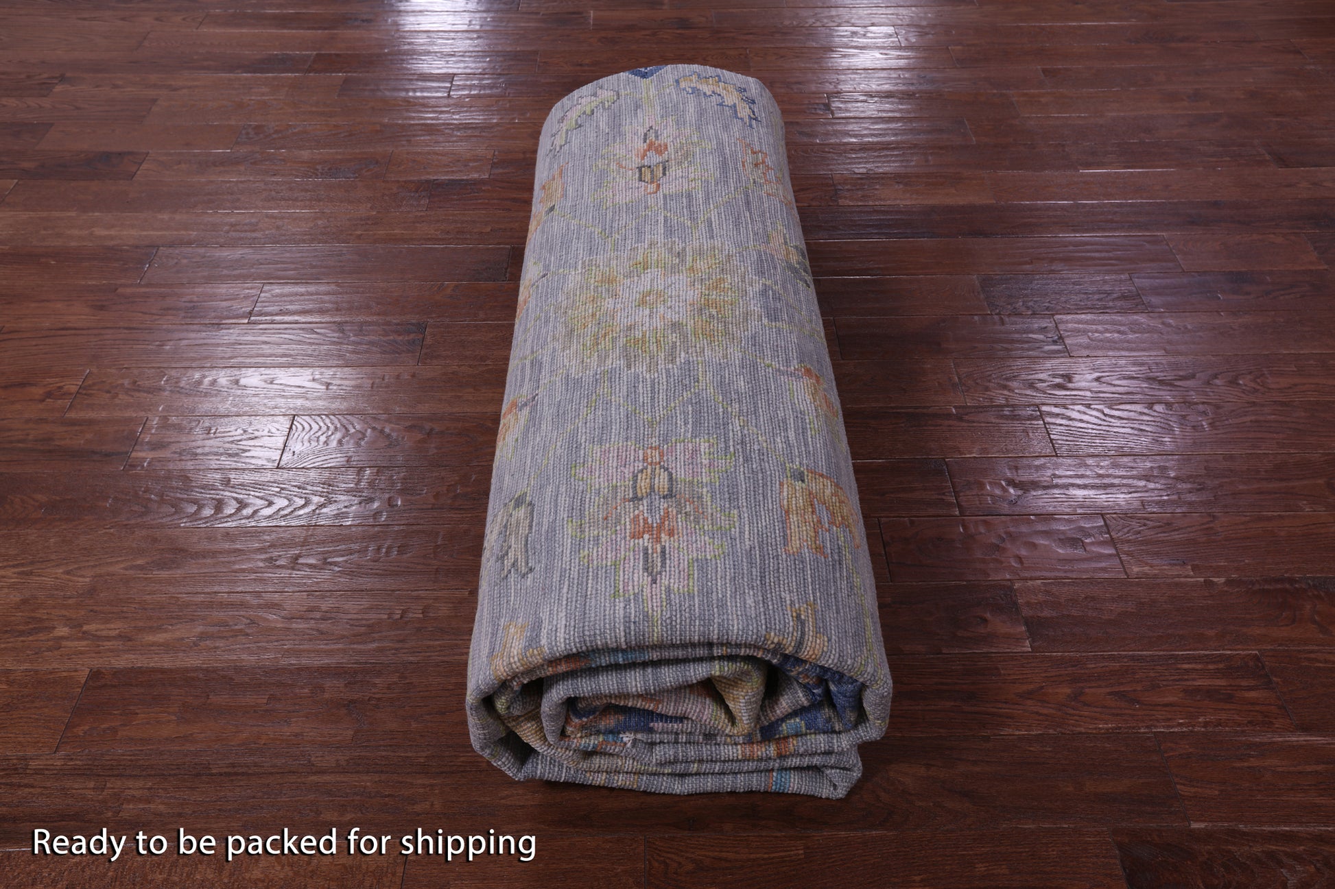 Grey Heriz Serapi Hand Knotted Wool Rug - 12' 2" X 14' 10" - Golden Nile