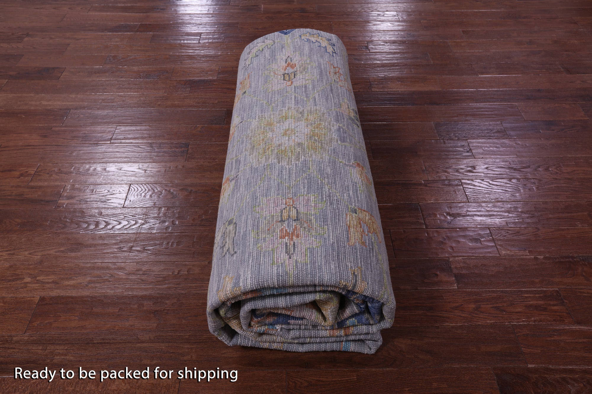 Grey Heriz Serapi Hand Knotted Wool Rug - 12' 2" X 14' 10" - Golden Nile