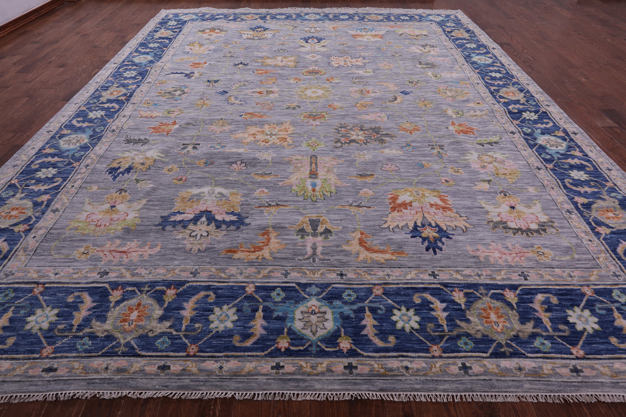 Grey Heriz Serapi Hand Knotted Wool Rug - 12' 2" X 14' 10" - Golden Nile
