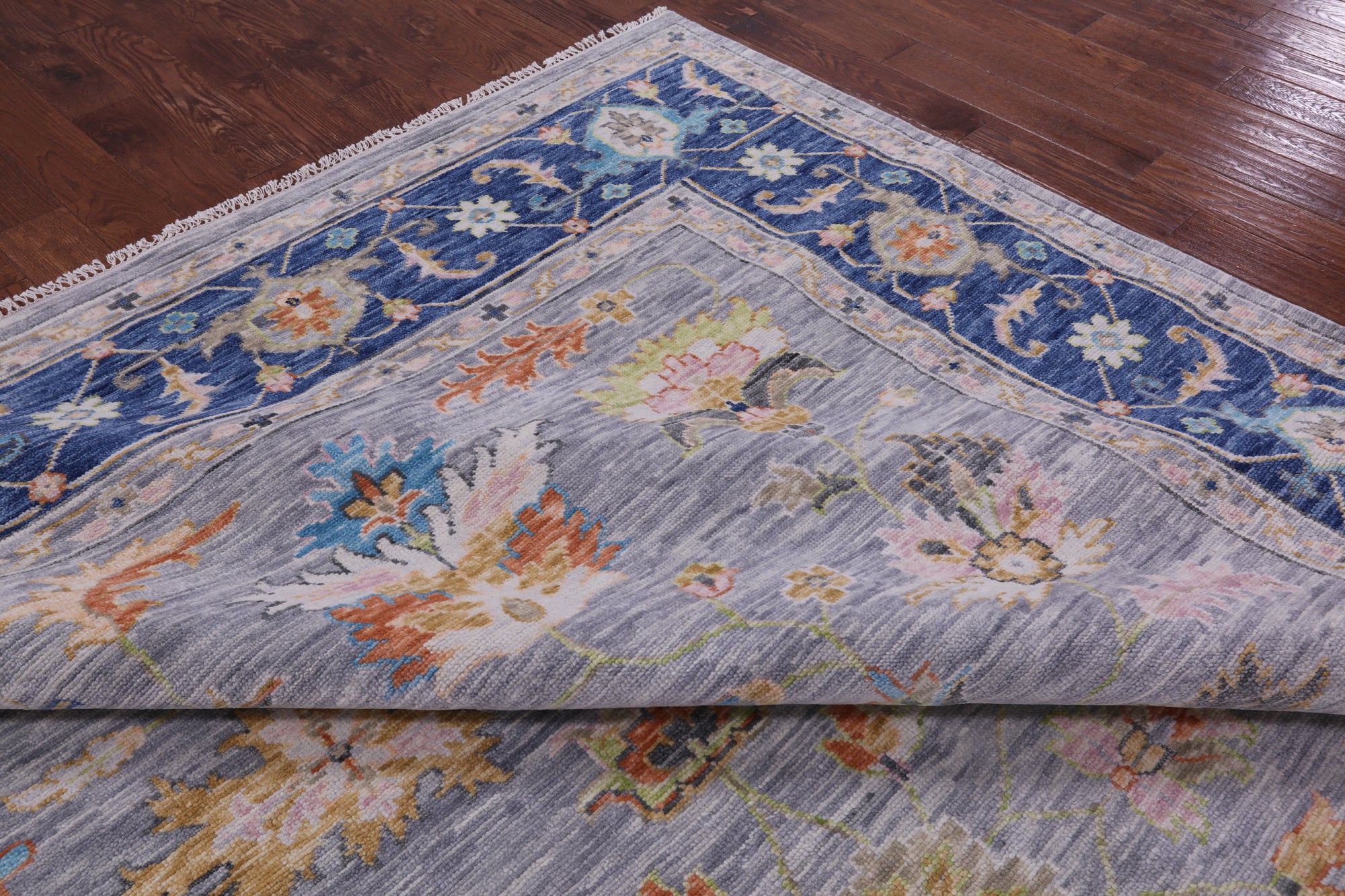 Grey Heriz Serapi Hand Knotted Wool Rug - 12' 2" X 14' 10" - Golden Nile