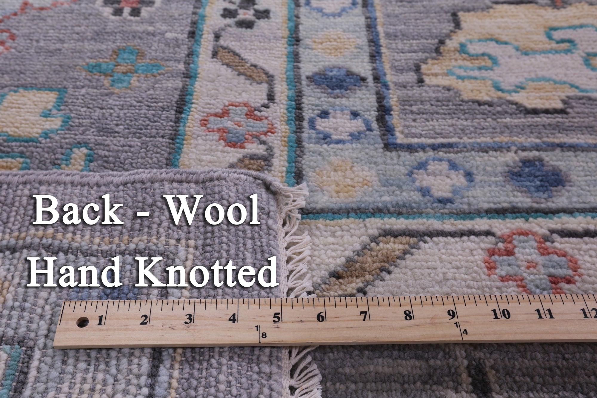 Grey Turkish Oushak Hand Knotted Wool Rug - 12' 4" X 14' 11" - Golden Nile