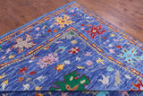 Blue Turkish Oushak Handmade Wool Rug - 12' 3" X 18' 1" - Golden Nile