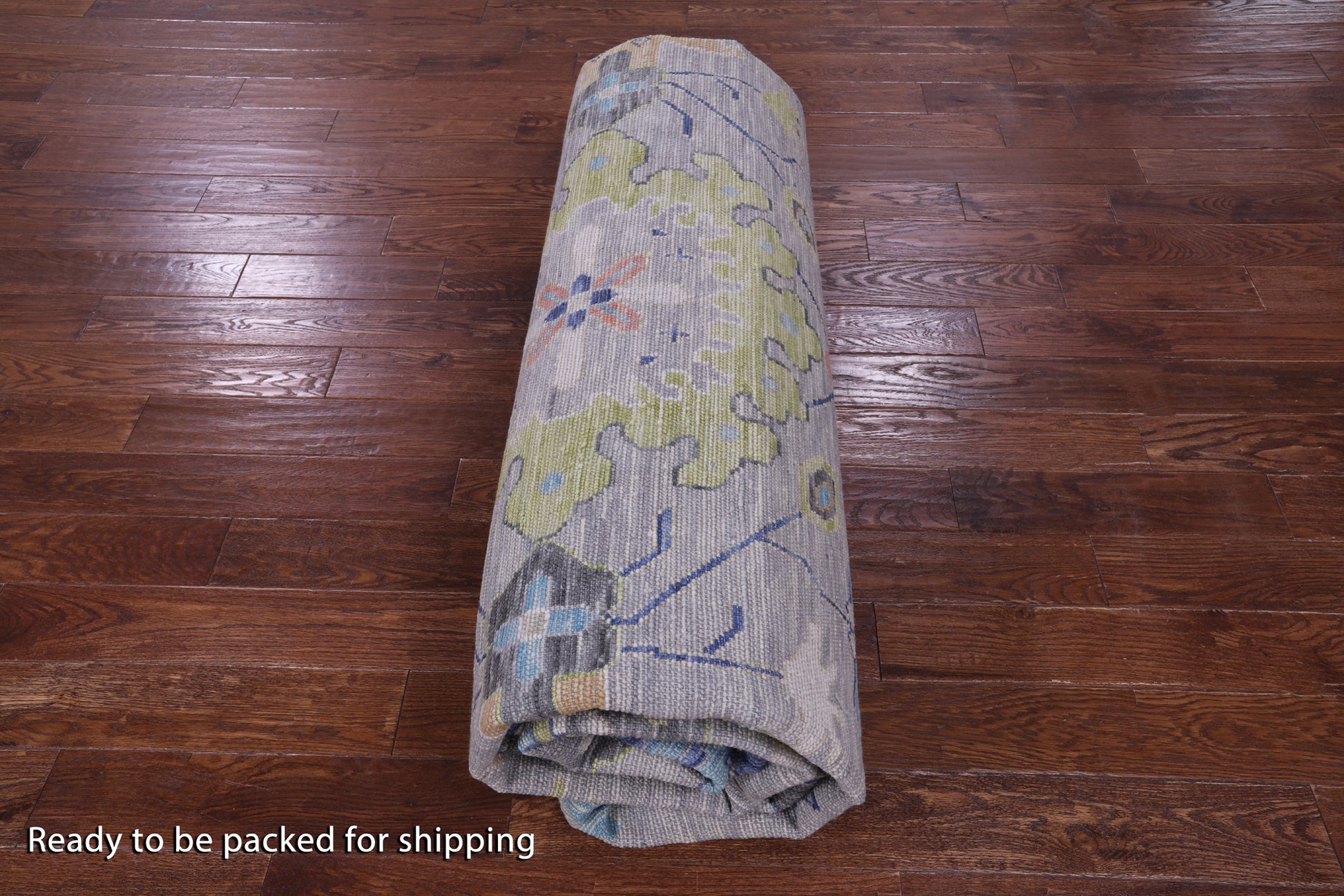Grey Turkish Oushak Hand Knotted Wool Rug - 12' 1" X 15' 1" - Golden Nile