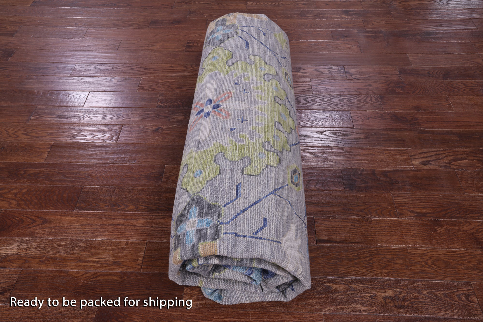Grey Turkish Oushak Hand Knotted Wool Rug - 12' 1" X 15' 1" - Golden Nile