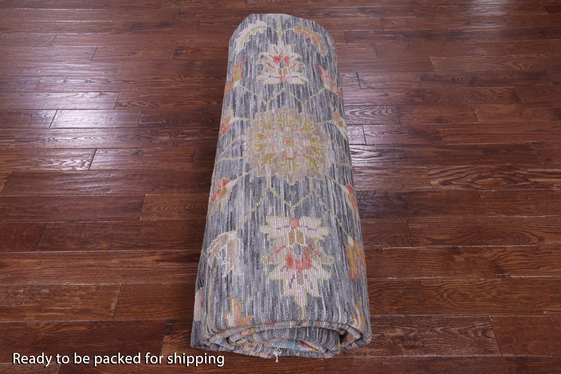 Grey Heriz Serapi Hand Knotted Wool Rug - 12' 3" X 14' 10" - Golden Nile