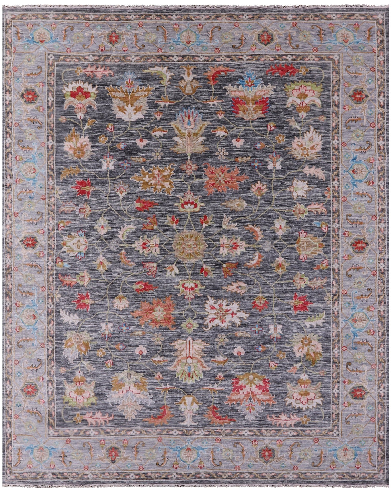 Grey Heriz Serapi Hand Knotted Wool Rug - 12' 3" X 14' 10" - Golden Nile