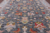 Grey Heriz Serapi Hand Knotted Wool Rug - 12' 3" X 14' 10" - Golden Nile