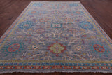 Grey Heriz Serapi Hand Knotted Wool Rug - 10' 1" X 14' 0" - Golden Nile