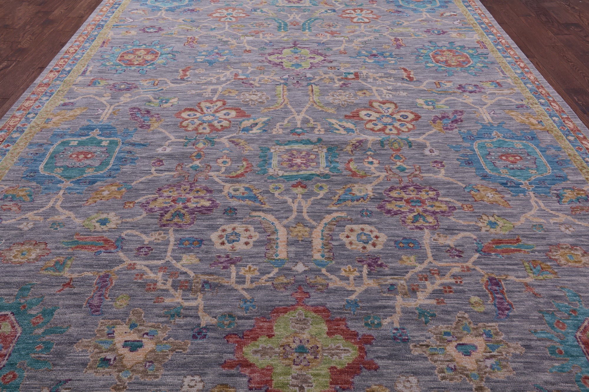 Grey Heriz Serapi Hand Knotted Wool Rug - 10' 1" X 14' 0" - Golden Nile